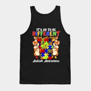 It's OK To Be Different Autism Awareness Hamster Tank Top